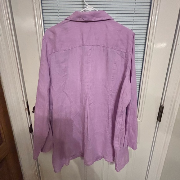 Soft Surroundings Purple Linen Tunic - Picture 8 of 9